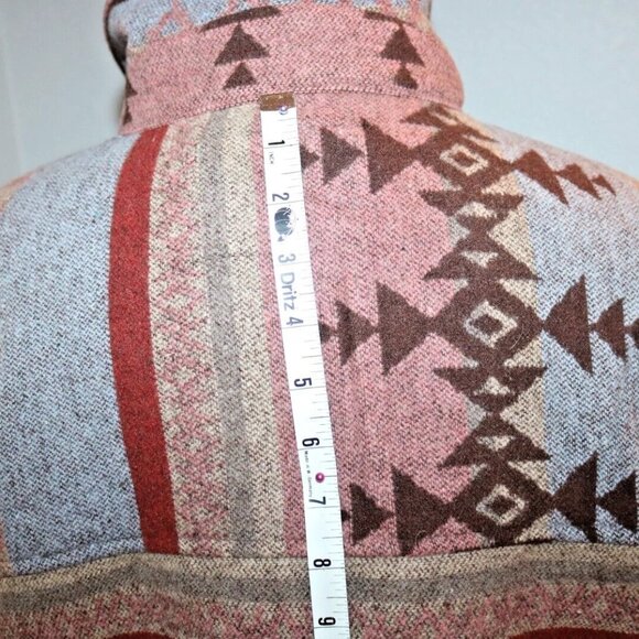 Women's Aztec Print Shacket Jacket XXL  Multicolor Casual Western Casual - Picture 13 of 16